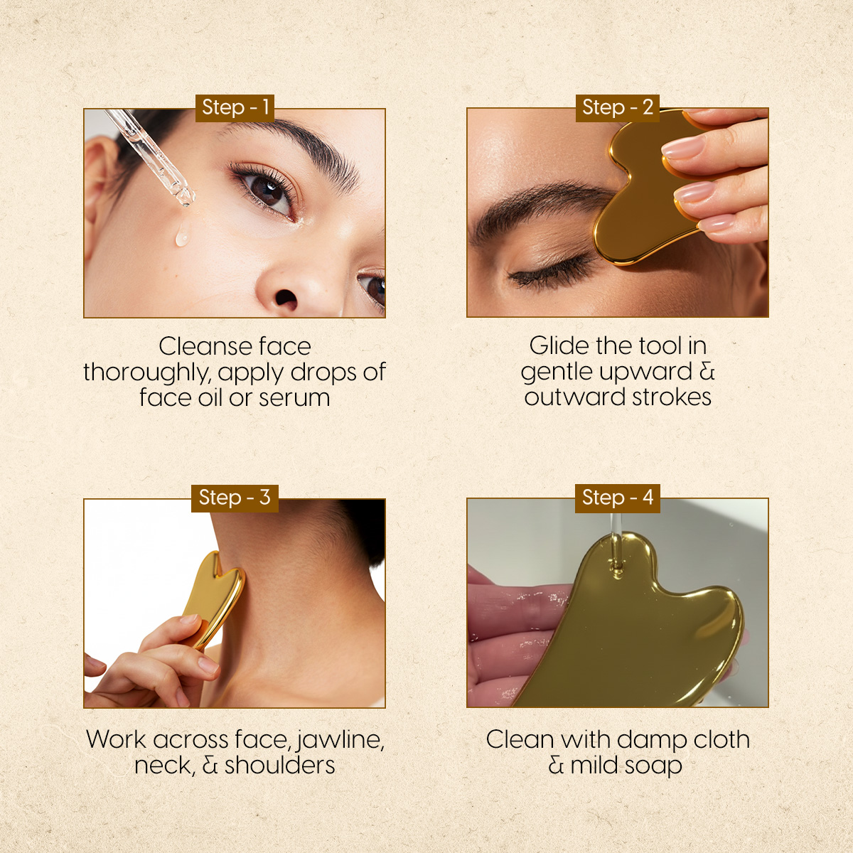 Matra Kansa Gua Sha Face & Neck Massager Facial Roller Tool - Depuffing, Sculpting, Lifting & Glow - Image 5