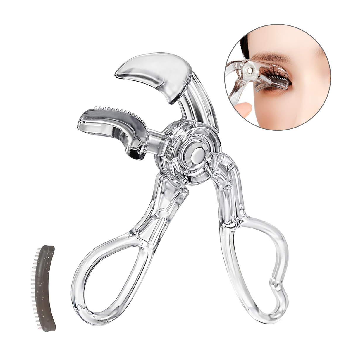 Matra Eyelash Curler for Long, Voluminous, Curled Lashes with Comb Teeth Pads - Lifted Lash Tool