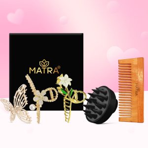 Matra Mother’s Day Gift Set Box Hamper for Mom - Hair Styling Scalp Massager Combo Care Pack for Her