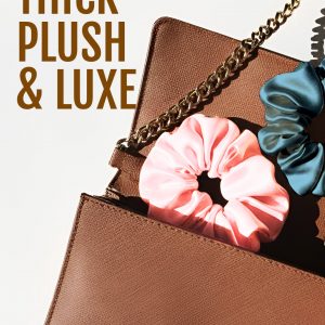 Alternative view of Matra Large Satin Scrunchie Silky & Soft Premium Hair Tie Rubberband - Anti Hair Breakage (Blue)