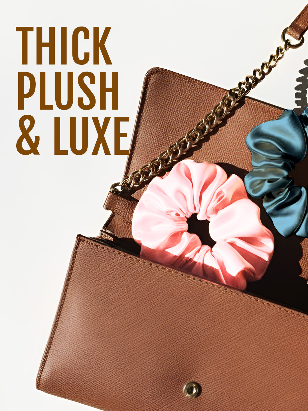 Matra Large Satin Scrunchie Silky & Soft Premium Hair Tie Rubberband - Anti Hair Breakage (Blue) - Image 2