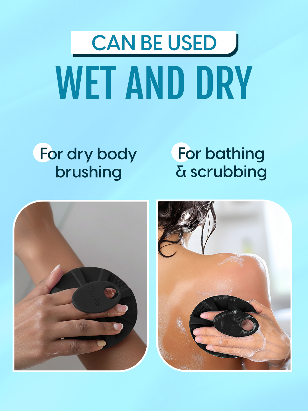 Matra Silicone Body Scrubber Exfoliating Bath Brush - Deep Cleansing Dead Skin Removal Shower Loofah - Image 4