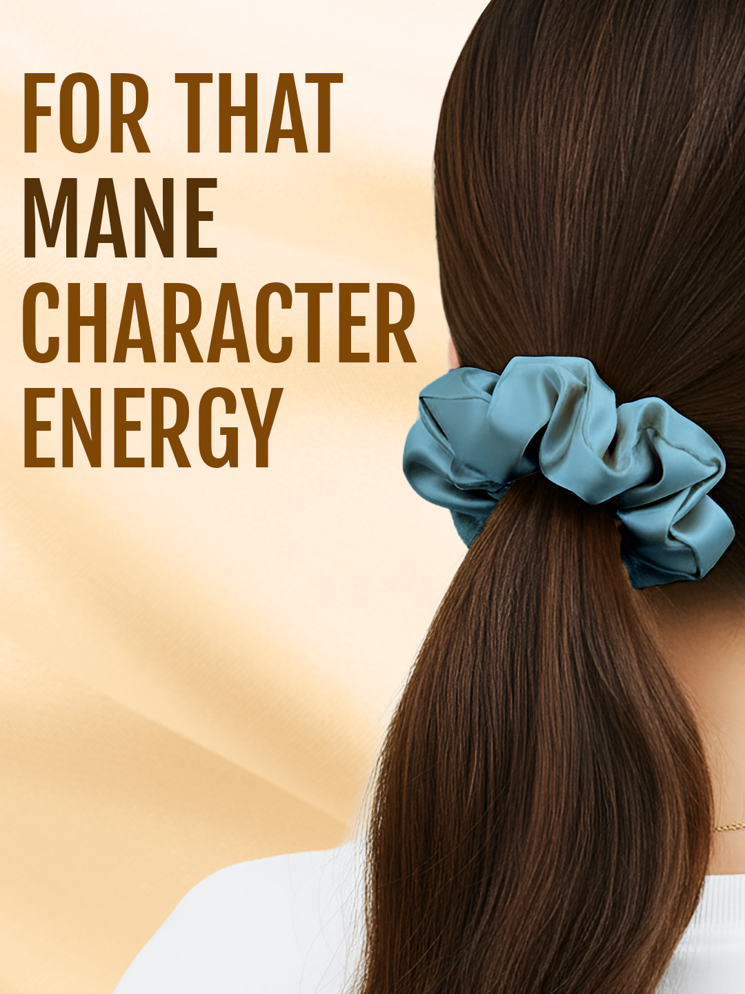 Matra Large Satin Scrunchie Silky & Soft Premium Hair Tie Rubberband - Anti Hair Breakage (Blue) - Image 5