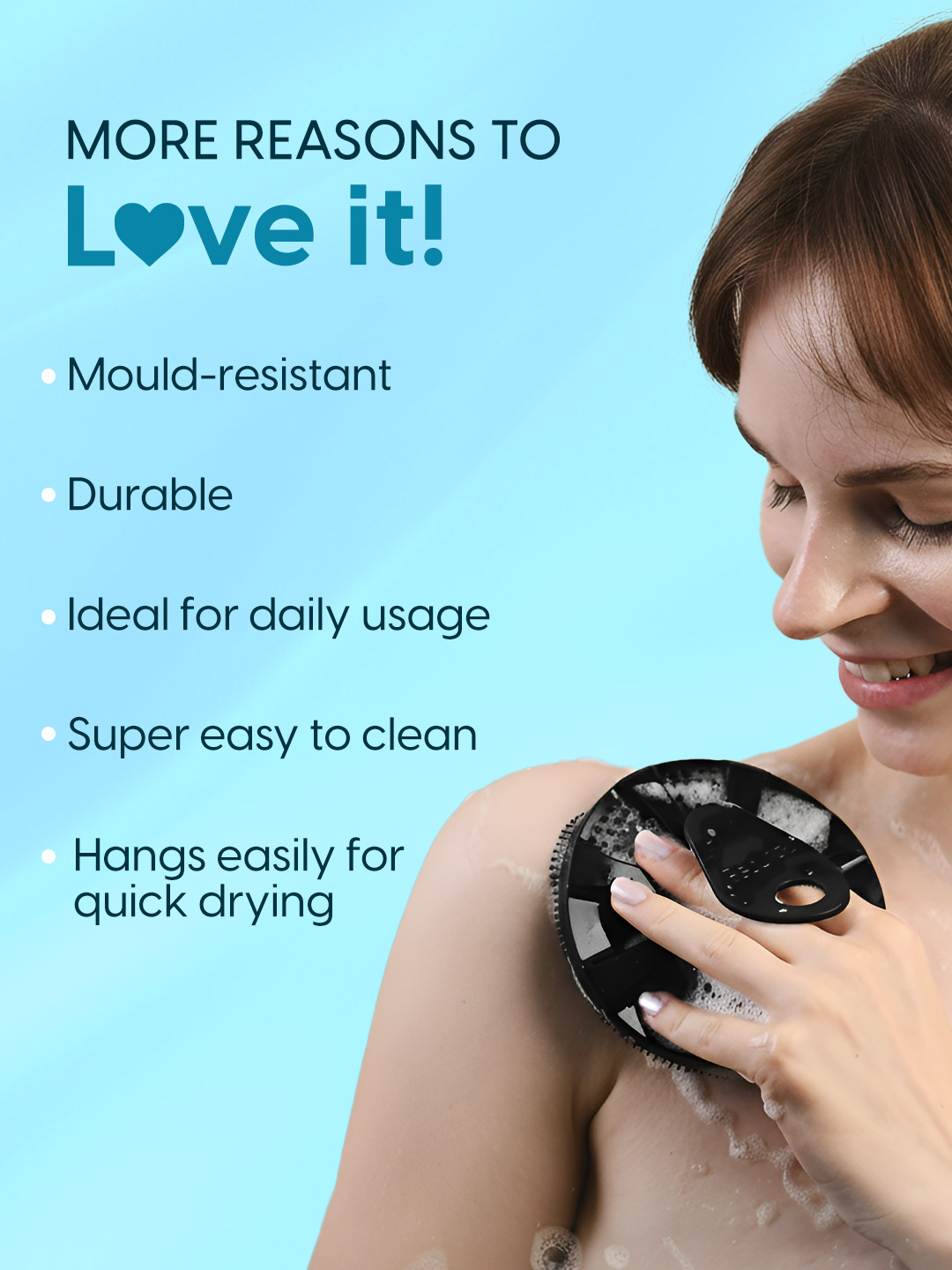 Matra Silicone Body Scrubber Exfoliating Bath Brush - Deep Cleansing Dead Skin Removal Shower Loofah - Image 5