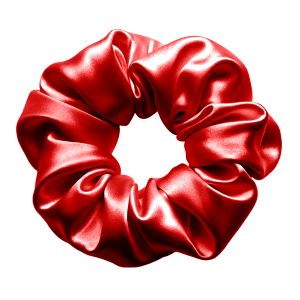 Matra Large Satin Scrunchie Silky & Soft Premium Hair Tie Rubberband - Anti Hair Breakage (Maroon)