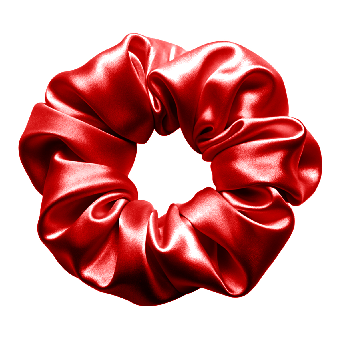 Matra Large Satin Scrunchie Silky & Soft Premium Hair Tie Rubberband - Anti Hair Breakage (Maroon)