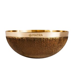 Matra Kansa Vatki Foot Massager Ayurvedic Bronze Bowl Wand Cup for Detox - Massage Tool for Feet