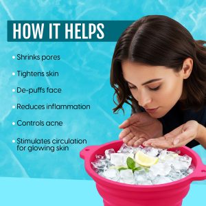 Alternative view of Matra Ice Facial Bowl for Cold Face Plunge Bath with Ice Tray Silicone Face Dunk Tub for De-puffing