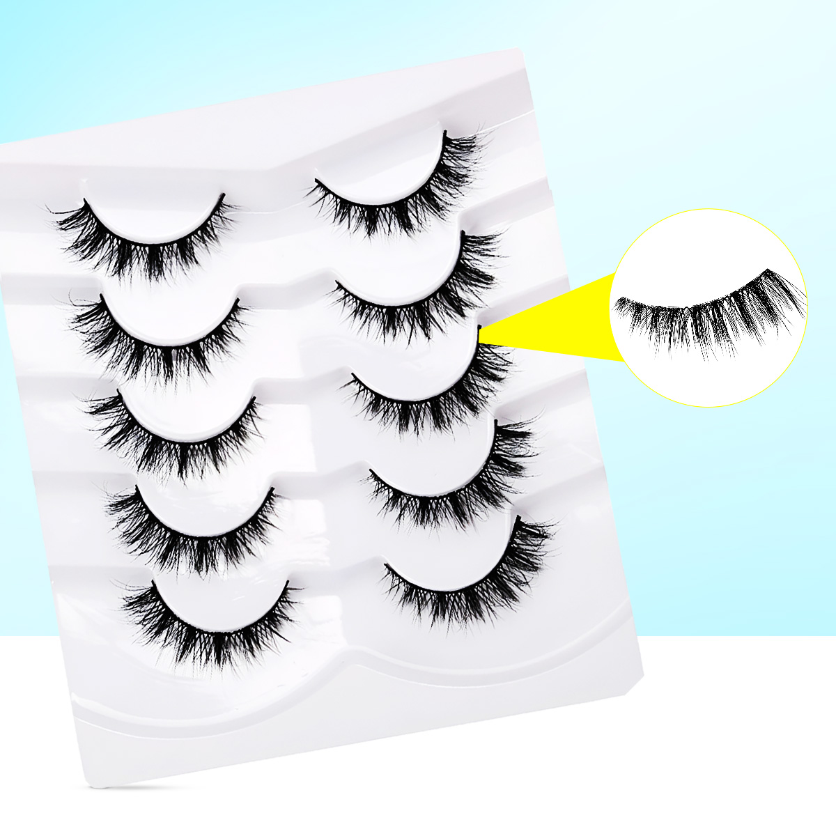 Matra False Eyelashes Natural Looking 3D Fake Lashes Set Lightweight, Long Volumizing Reusable 10Pcs - Image 4
