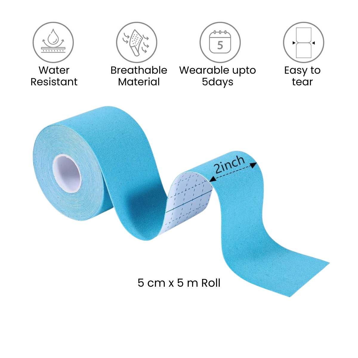 Matra Kinesiology Tape for Pain Relief, Physiotherapy, Sports Injury, Muscle Support Patches Bandage - Image 4