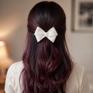 Alternative view of Matra Bow Hair Clips Alligator Satin Coquette Barrette Bowknot Silk Ribbon Hairpin RandomColour 2Pc
