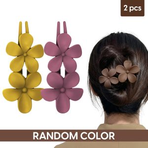 Matra Hair Clip Claw Clutcher Flower Duckbill Alligator Large Floral Clutches (Any Colour) 2 pcs