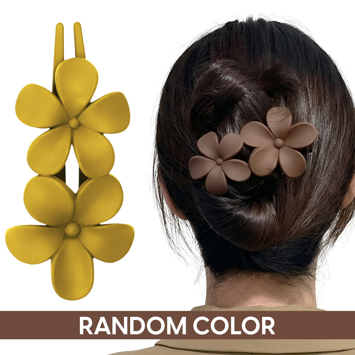 Matra Hair Clip Claw Clutcher Flower Duckbill Alligator Large Floral Clutches (Any Colour) 1 pc