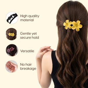 Alternative view of Matra Hair Clip Claw Clutcher Flower Duckbill Alligator Large Floral Clutches (Any Colour) 2 pcs