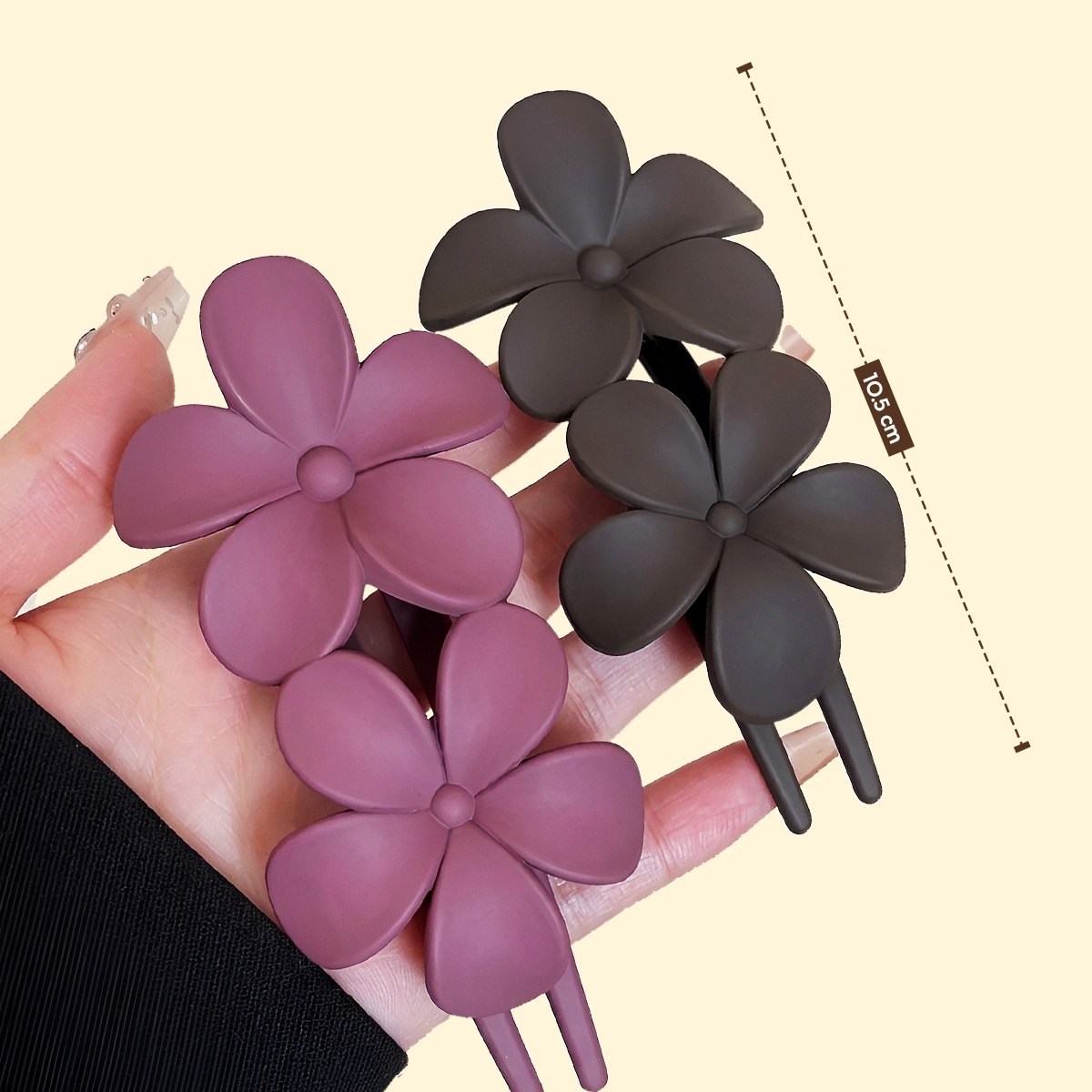 Matra Hair Clip Claw Clutcher Flower Duckbill Alligator Large Floral Clutches (Any Colour) 1 pc - Image 3