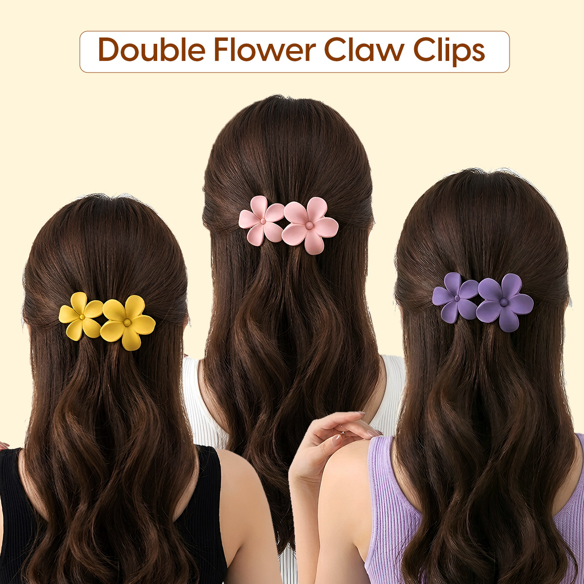 Matra Hair Clip Claw Clutcher Flower Duckbill Alligator Large Floral Clutches (Any Colour) 1 pc - Image 4