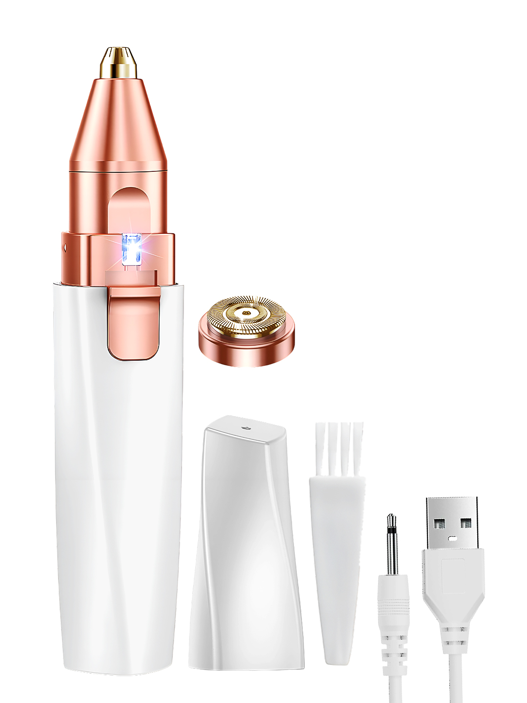 Matra Facial Hair Remover Eyebrow Face & Upperlips Trimmer Razor - Painless & Rechargeable for Women