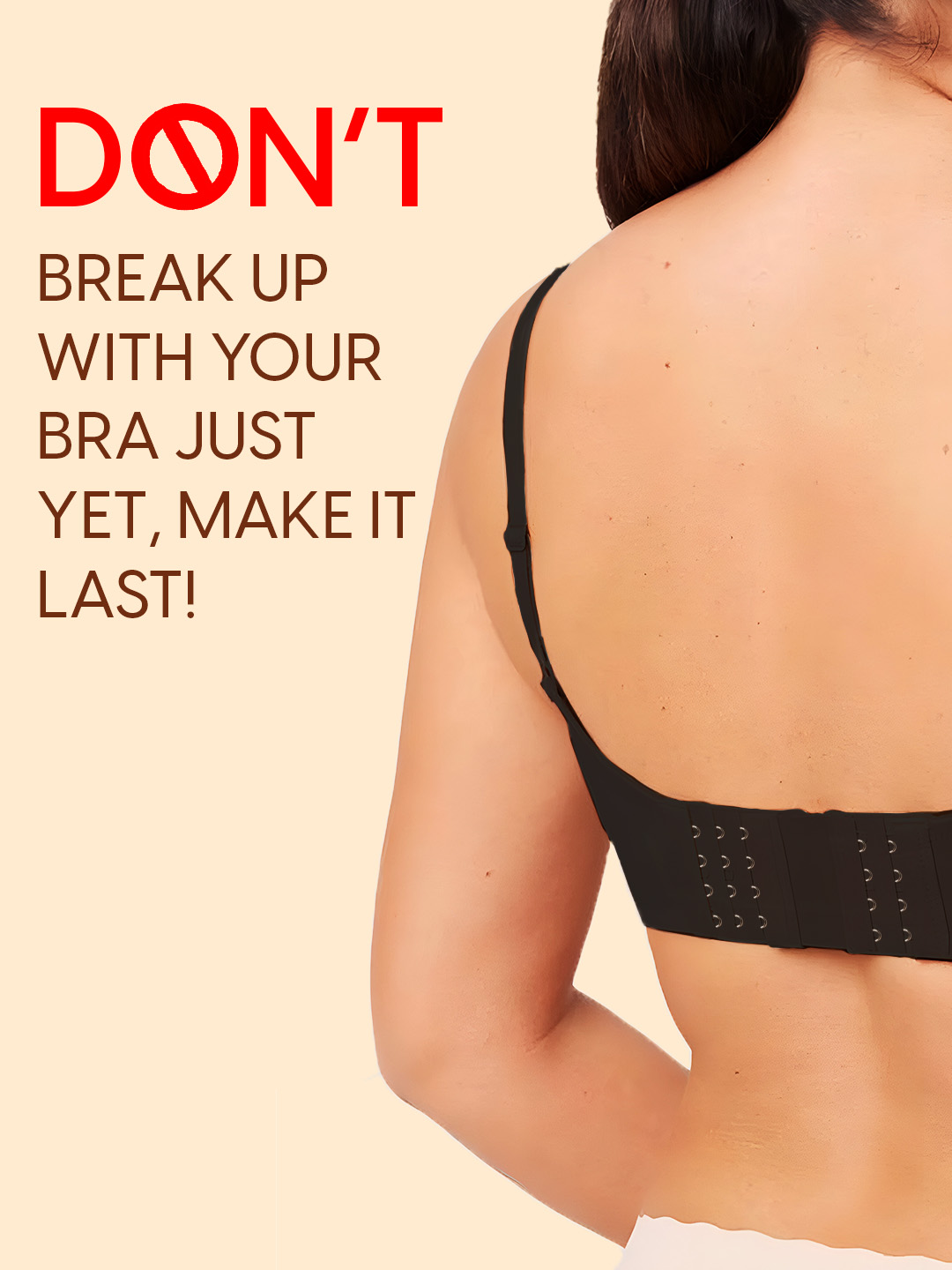 Matra Bra Extender Stretchable Elastic Extension Adjustable Strap 4 Hook 4 Eye (Black) - Image 2