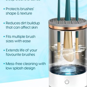 Alternative view of Matra Makeup Brush Cleaner Machine Electric Automatic Face Brushes Washing Tool with Holder & Dryer