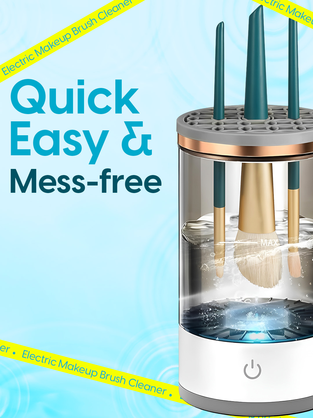 Matra Makeup Brush Cleaner Machine Electric Automatic Face Brushes Washing Tool with Holder & Dryer - Image 3