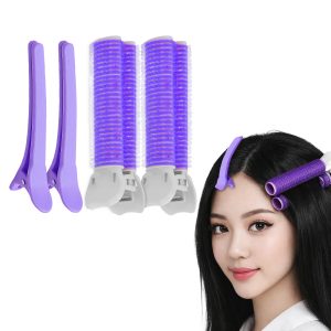 Matra Hair Volumizing Root Lifting & Sectioning Clips - Blow Dry Velcro Curler Bangs Styling Rollers (4pcs - 2each)