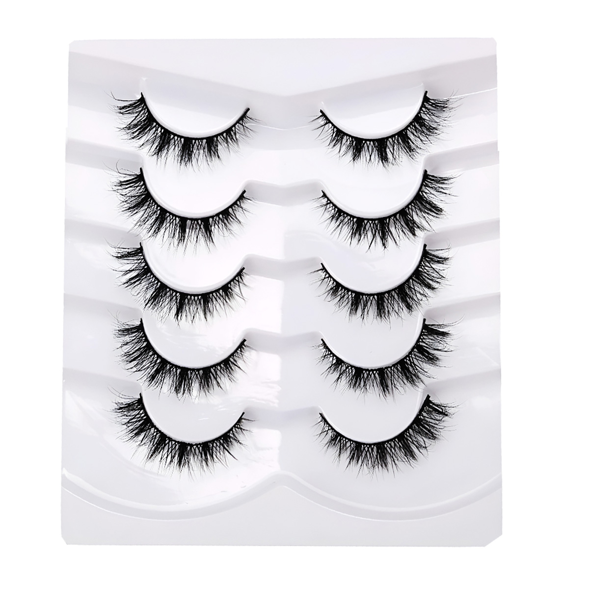 Matra False Eyelashes Natural Looking 3D Fake Lashes Set Lightweight, Long Volumizing Reusable 10Pcs