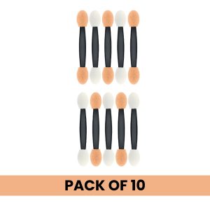 Matra Eyeshadow Applicators Double Sided Sponge Tip Tool Disposable Eye Makeup Blending Brush Set 10Pcs