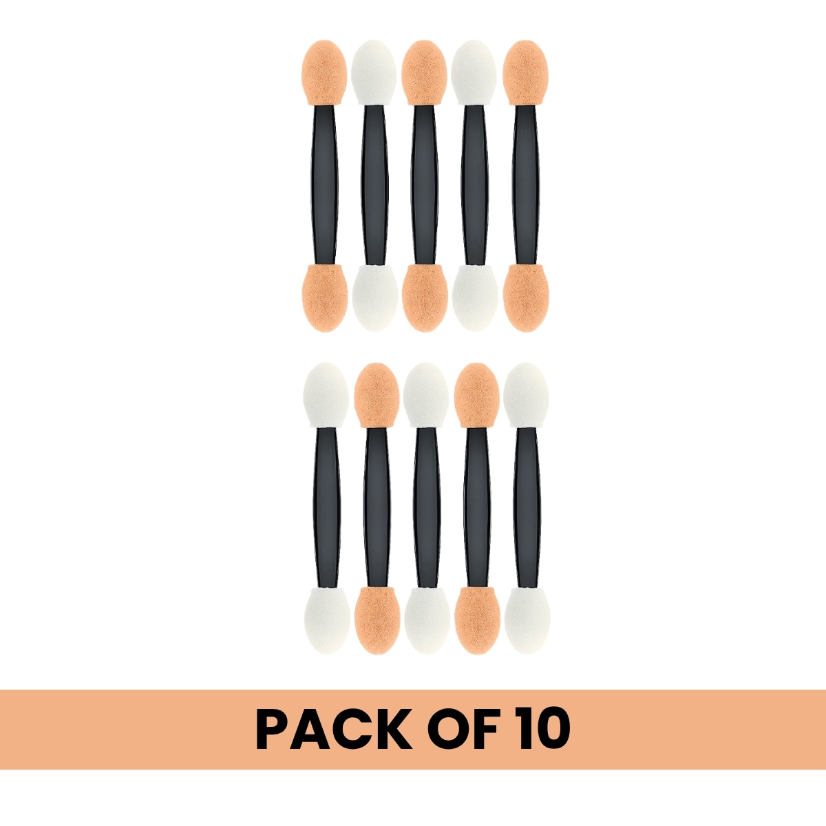 Matra Eyeshadow Applicators Double Sided Sponge Tip Tool Disposable Eye Makeup Blending Brush Set 10Pcs