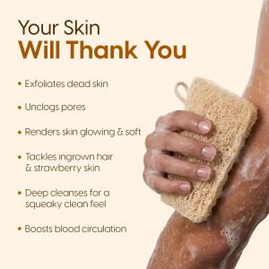 Alternative view of Matra Natural Sun Dried Bath Loofah Body Scrubber Shower Sponge for Deep Cleanse, Glow & Exfoliation