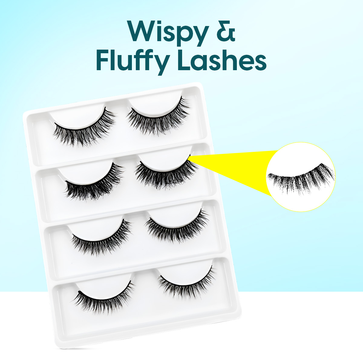 Matra False Eyelashes Natural Looking 3D Fake Lashes Set Lightweight Long Volumizing Reusable 8Pairs - Image 3
