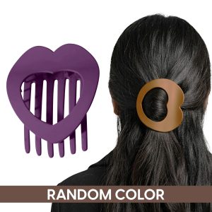 Matra Claw Clip Hair Clutcher Heart Shape Panja Clip Flat Duckbill Alligator Clutches (Any Color) 1 pc