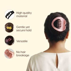 Alternative view of Matra Claw Clip Hair Clutcher Heart Shape Panja Clip Flat Duckbill Alligator Clutches (Any Color) 1 pc