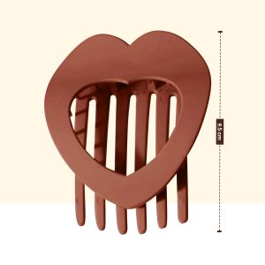 Alternative view of Matra Claw Clip Hair Clutcher Heart Shape Panja Clip Flat Duckbill Alligator Clutches (Any Color)  2 pcs