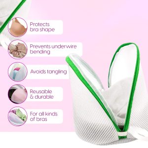Alternative view of Matra Bra Washing Lingerie Bag Laundry Mesh Pouch for Machine Wash, Dryer, Padded Bras Undergarments