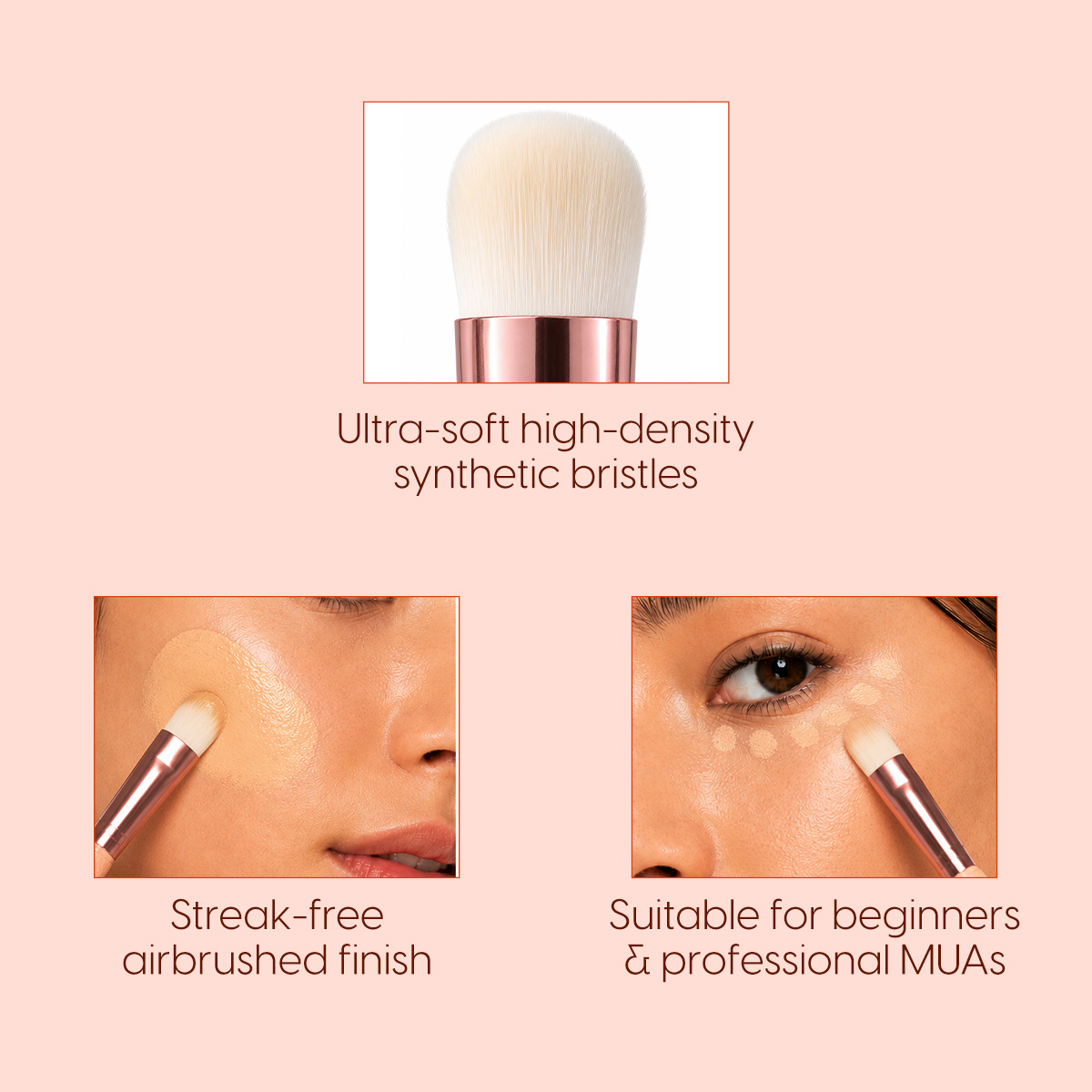 Matra Concealer Brush Makeup Foundation Buffer for Under Eye Buffing, Blending & Colour Correcting - Image 3