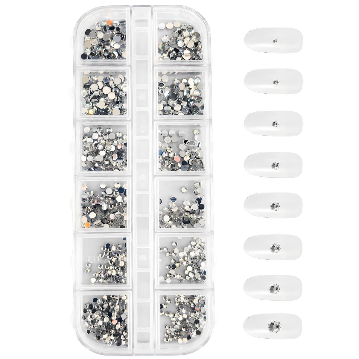 Matra Nail Art Rhinestones Gems Charms Kit Stickers Set Manicure Press On Stick On Nails Accessories