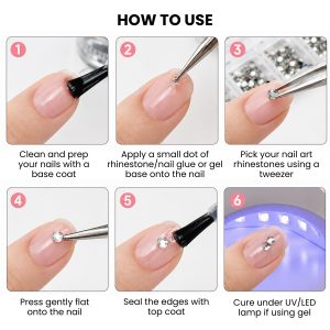 Alternative view of Matra Nail Art Rhinestones Gems Charms Kit Stickers Set Manicure Press On Stick On Nails Accessories