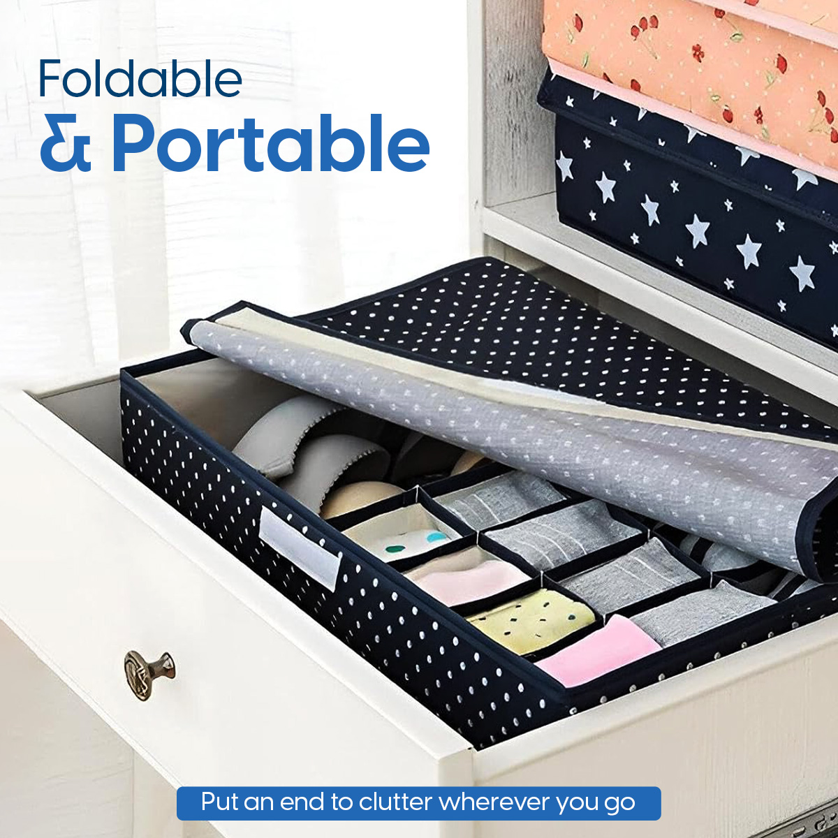 Matra Foldable Storage Box Drawer Organizer for Closet Undergarments Bras Panty Socks Ties Lingerie - Image 6