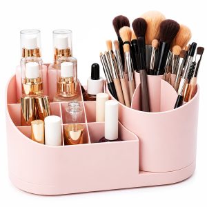 Matra Makeup Organiser Rotating Cosmetic Storage Stand Tray Lipsticks Vanity Brushes Skincare Holder