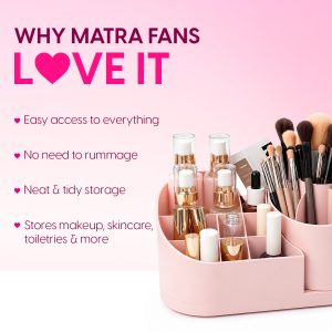 Alternative view of Matra Makeup Organiser Rotating Cosmetic Storage Stand Tray Lipsticks Vanity Brushes Skincare Holder