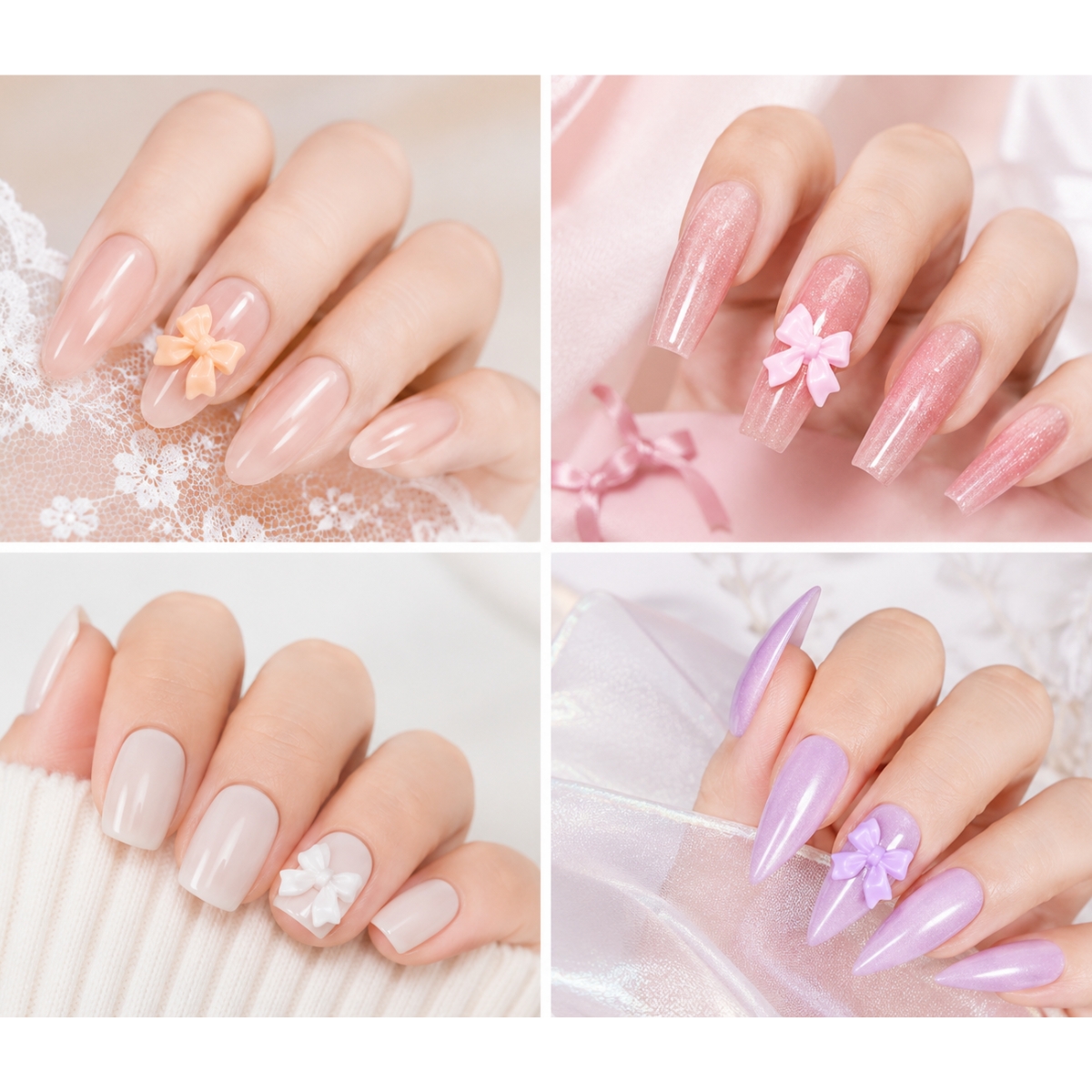 Matra Nail Art Accessories 3D Bow Charms Manicure Decoration Kit for Artificial Press Stick On Nails - Image 4
