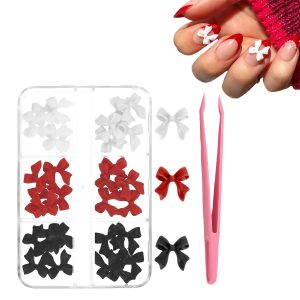 Matra Nail Art Accessories 3D Bow Charms Manicure Decoration Kit for Artificial Press Stick On Nails