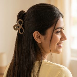 Alternative view of Matra Hair Claw Clips Clutcher Bow Clutches Medium Size Matte Korean Hair Accessory (2Pc, Any Color)