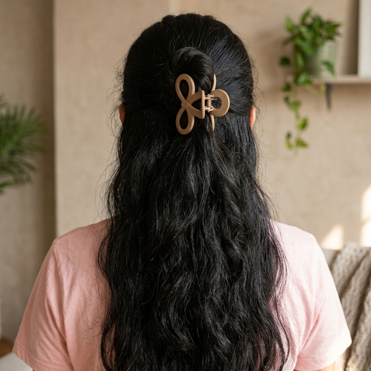 Matra Hair Claw Clips Clutcher Bow Clutches Medium Size Matte Korean Hair Accessory (2Pc, Any Color) - Image 4
