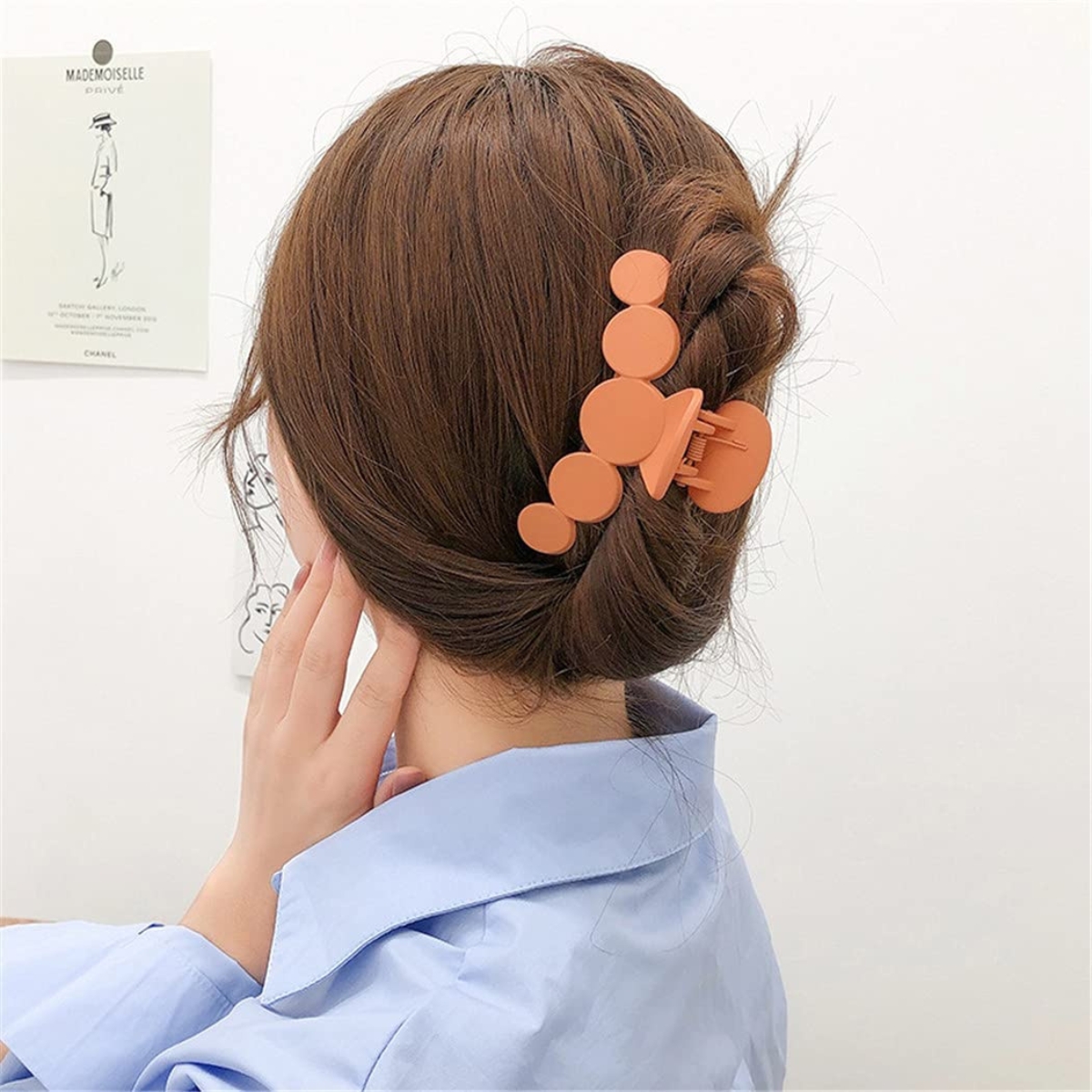 Matra Matte Claw Clip Bubble Hair Clutcher Pin Big Large Clutches for Thick, Thin Hair Random Colour (1Pc) - Image 4