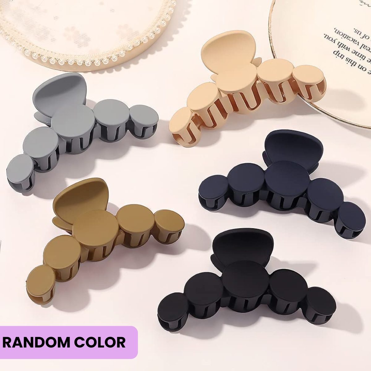 Matra Matte Claw Clip Bubble Hair Clutcher Pin Big Large Clutches for Thick, Thin Hair Random Colour (1Pc) - Image 5