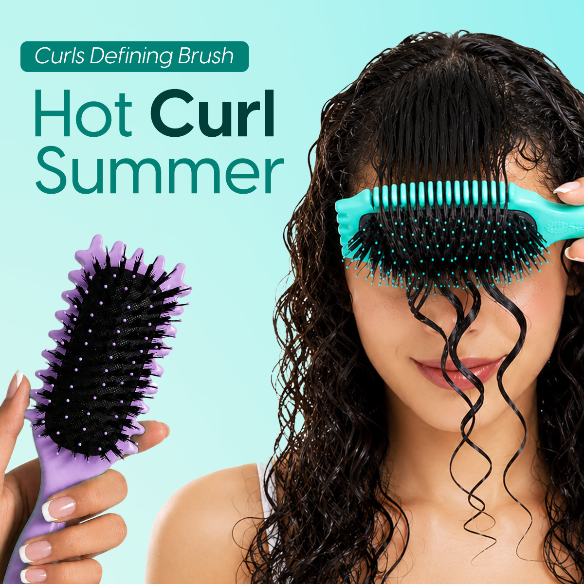 Matra Curl Defining Hair Brush for Curly Wavy Hair Anti-Frizz Bounce Curls Definer for Detangling - Image 5