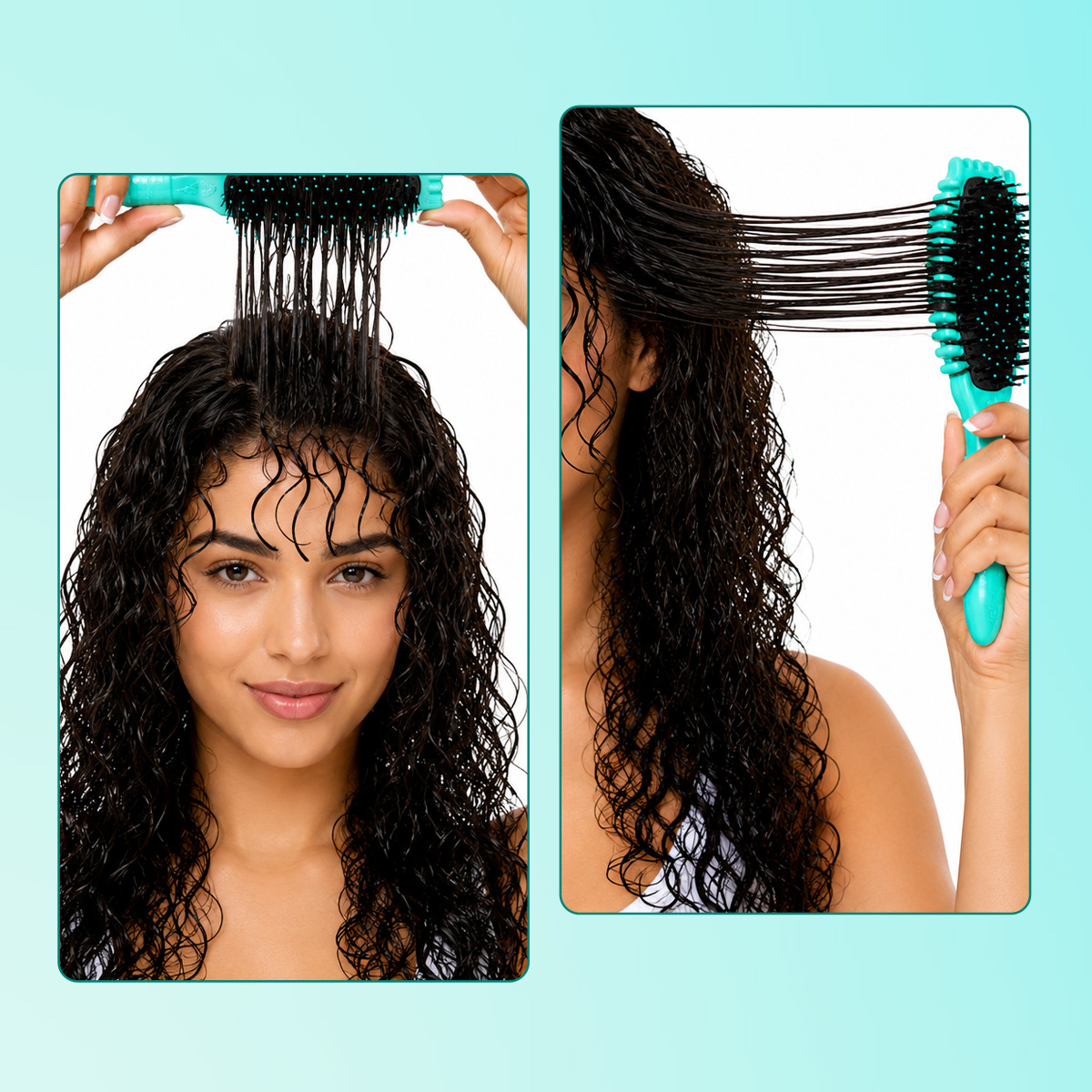 Matra Curl Defining Hair Brush for Curly Wavy Hair Anti-Frizz Bounce Curls Definer for Detangling - Image 6