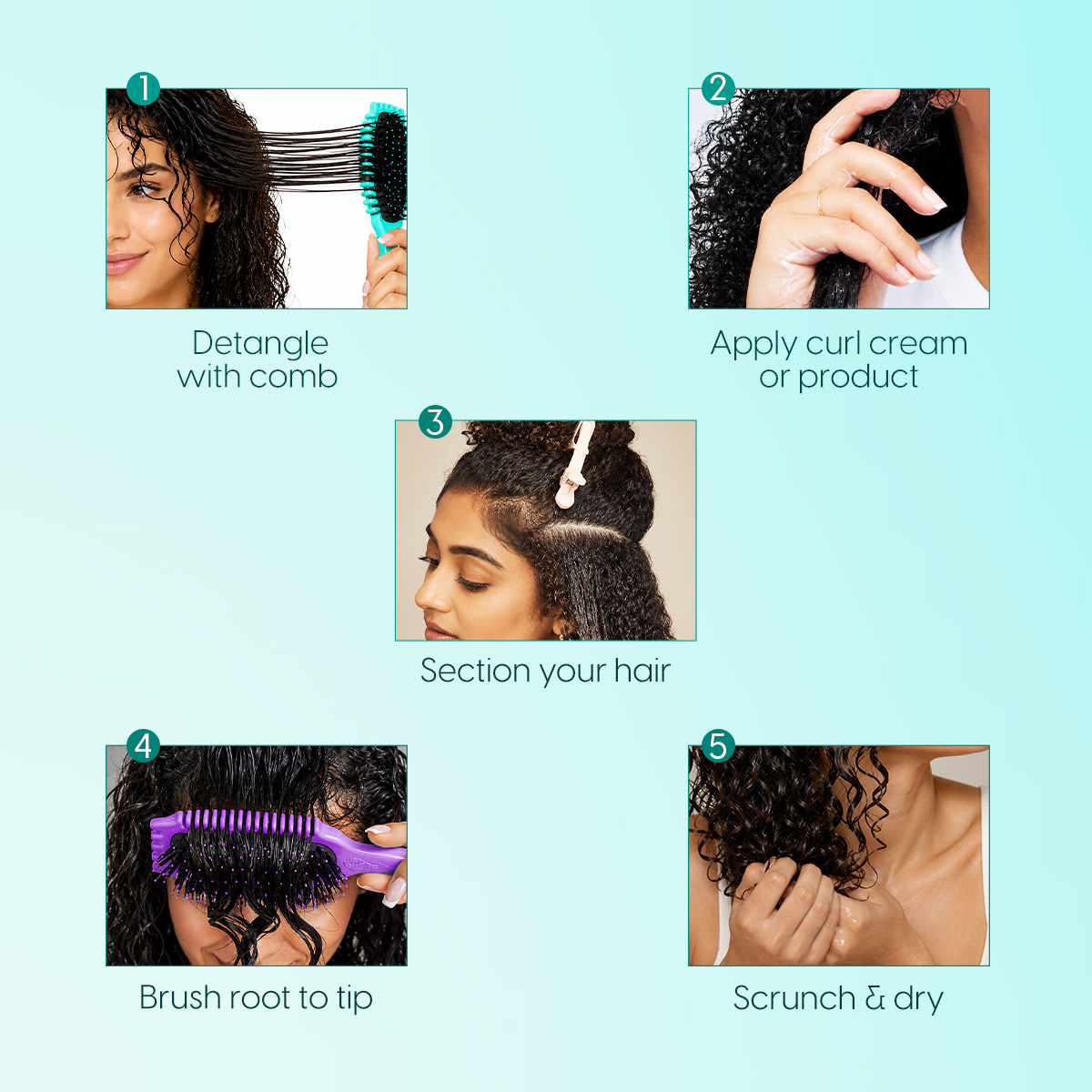 Matra Curl Defining Hair Brush for Curly Wavy Hair Anti-Frizz Bounce Curls Definer for Detangling - Image 7