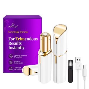 Matra Facial Hair Remover Trimmer Razor Mini Electric Painless Machine for Women, Face & Upperlips